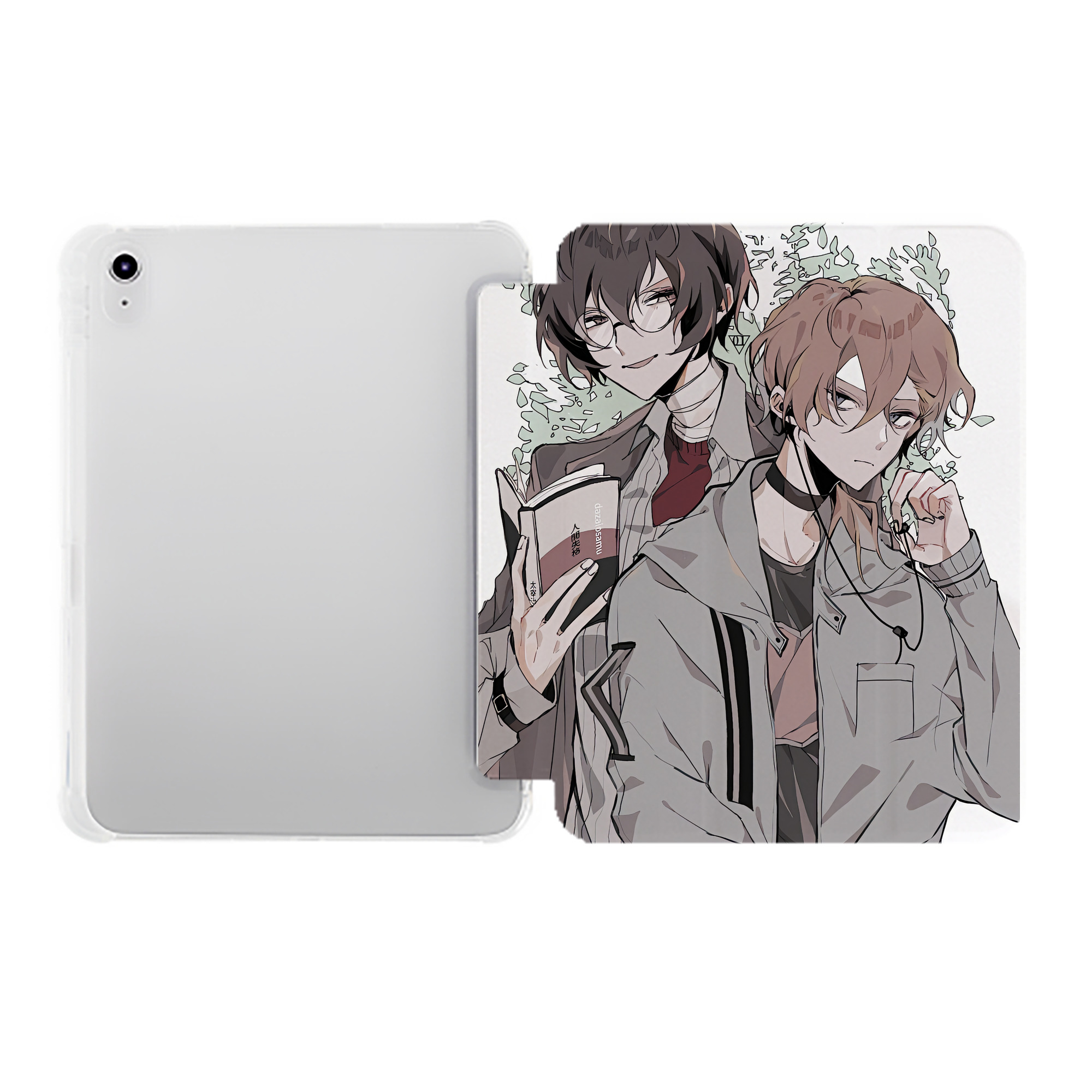 （画像用） 文豪ストレイドッグス Bungo Stray Dogs IPad ケース ペン収納付き 三つ折りスタンド PUレザー×シリコン 対応機種9.5/10.5/10.9インチ
